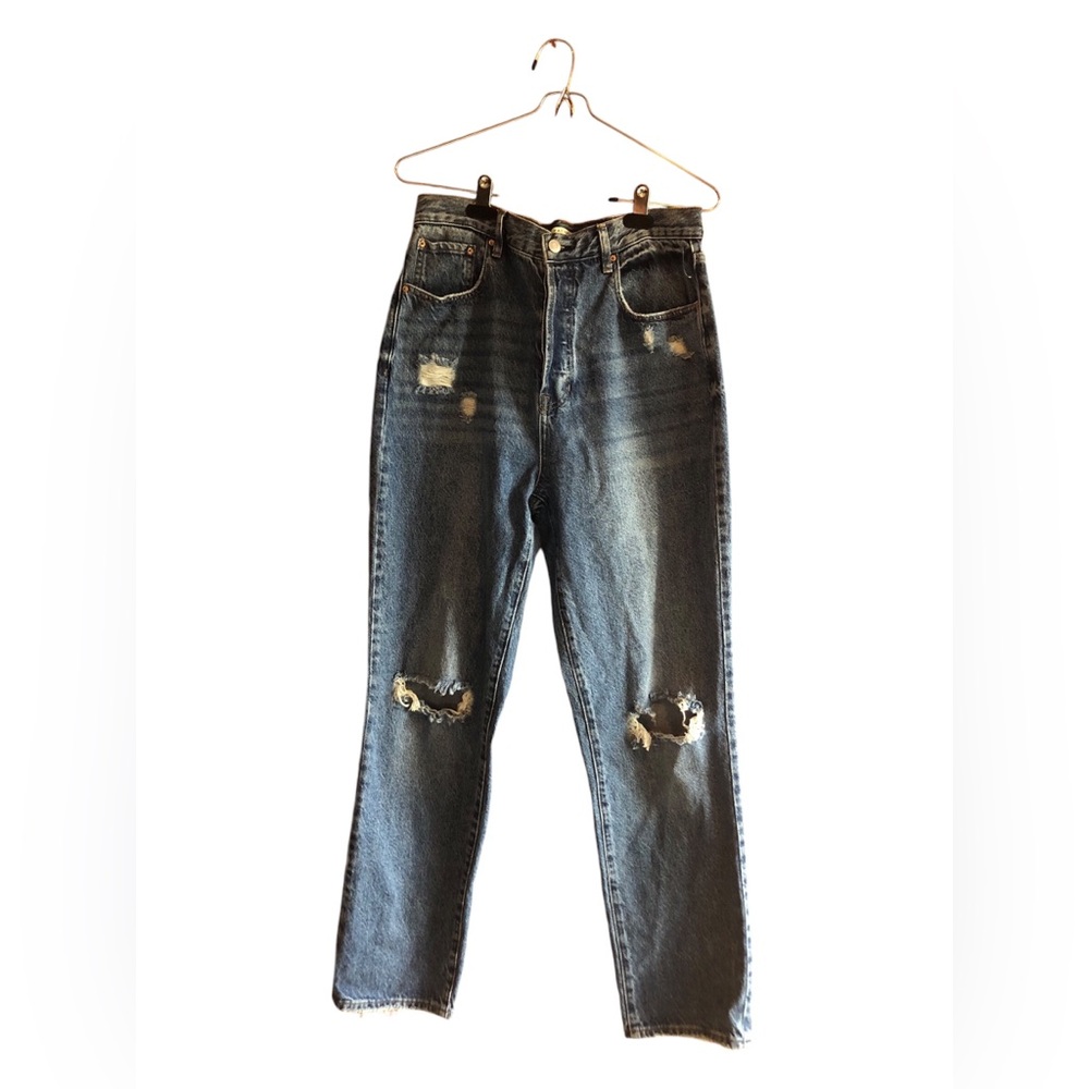 Pacsun women button fly high rise dad jeans Sz 30 distressed